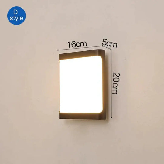 Modern Porch Light Waterproof Ip65 Radar Sensor Wall Lamps For Courtyard Patio Garden Front Door
