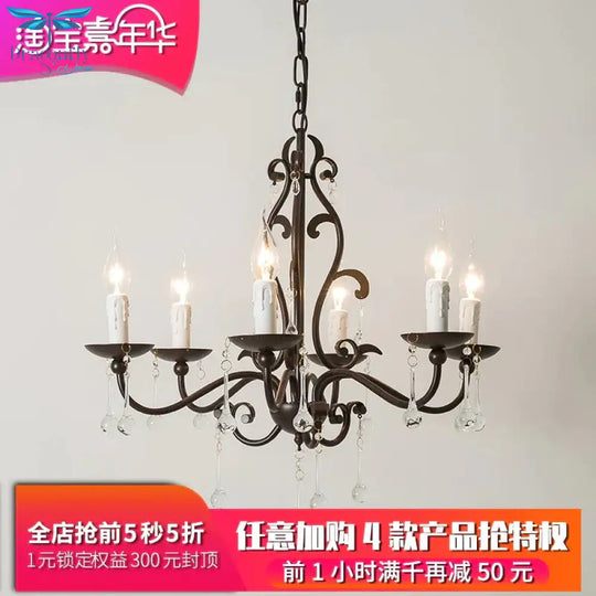 Modernism Sputnik Ceiling Chandelier Crystal 6/8 Heads Hanging Light Fixture In Black For Bedroom