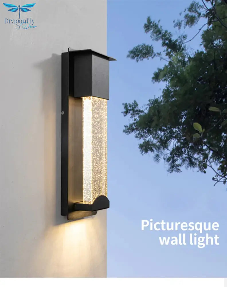 New Led Wall Lighting Pir Motion Sensor Crystal Outdoor Ip65 Waterproof Street Lamp For Balcony