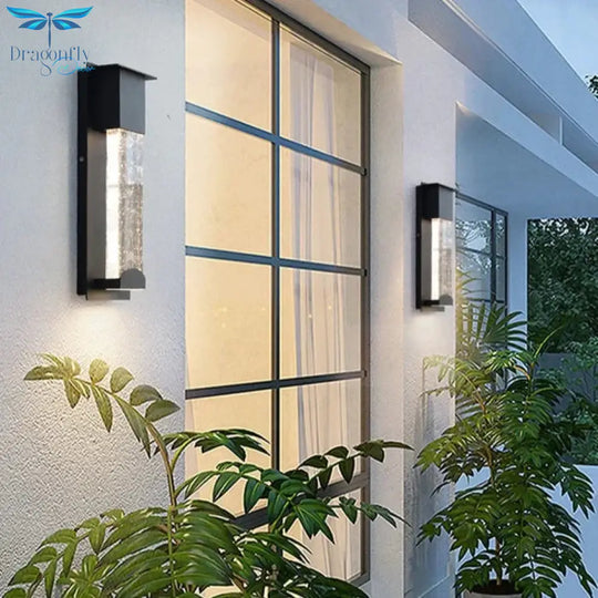 New Led Wall Lighting Pir Motion Sensor Crystal Outdoor Ip65 Waterproof Street Lamp For Balcony