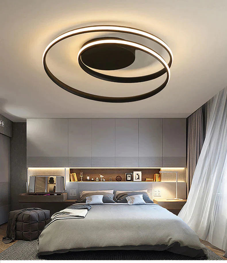 New Modern Ceiling Light For Living Room Bedroom Dining White&amp;Black Aluminum Alloy Lamp Fixtures
