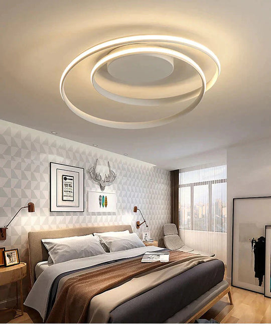 New Modern Ceiling Light For Living Room Bedroom Dining White&amp;Black Aluminum Alloy Lamp Fixtures