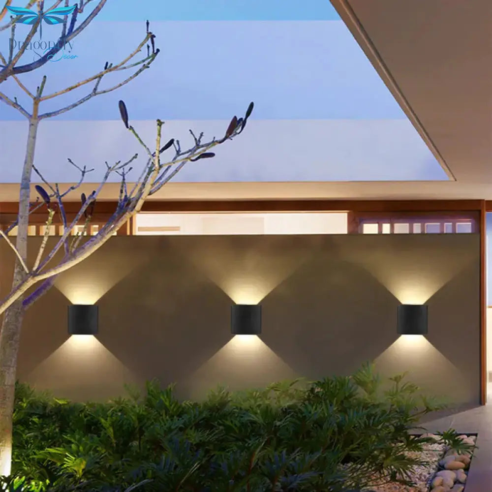 New Wall Lamp Led Aluminum Outdoor Indoor Ip65 Up Down White Black Modern For Home Stairs Bedroom