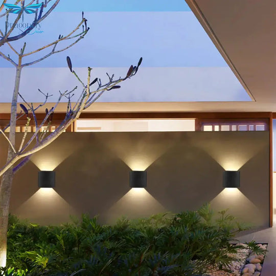 New Wall Lamp Led Aluminum Outdoor Indoor Ip65 Up Down White Black Modern For Home Stairs Bedroom