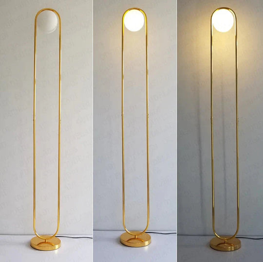 Nordic Art Deco Golden Body Table Lamp Metal Base Plate Modern Minimalist Frosted Glass Led Desk