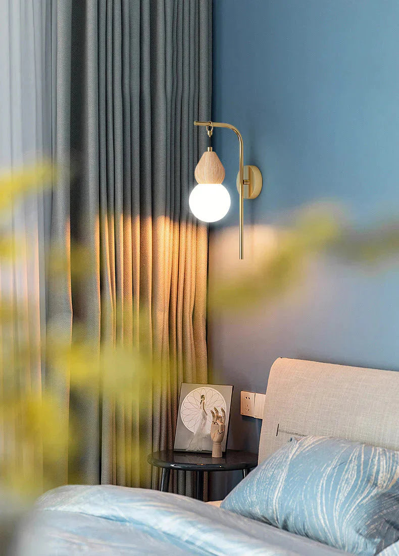 Nordic Corridor Bedside Lamp Copper Wall Lamps