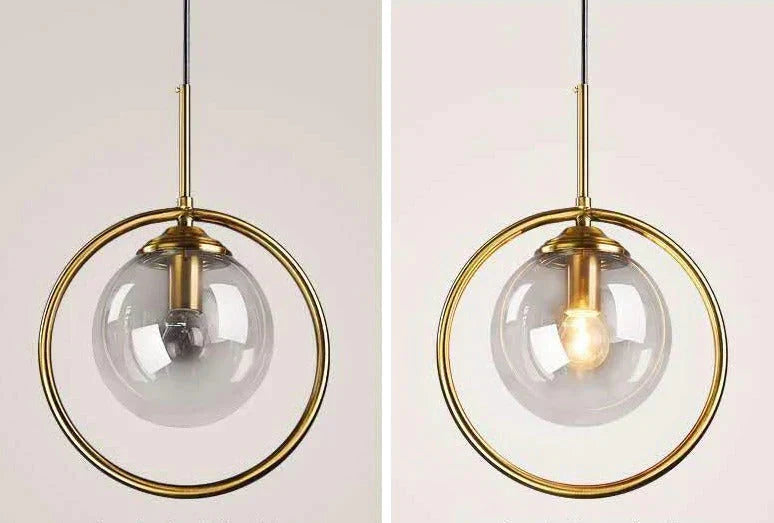 Nordic Creative Minimalist Bar Study Bedroom Bedside Magic Bean Lamp Glass Chandelier Pendant