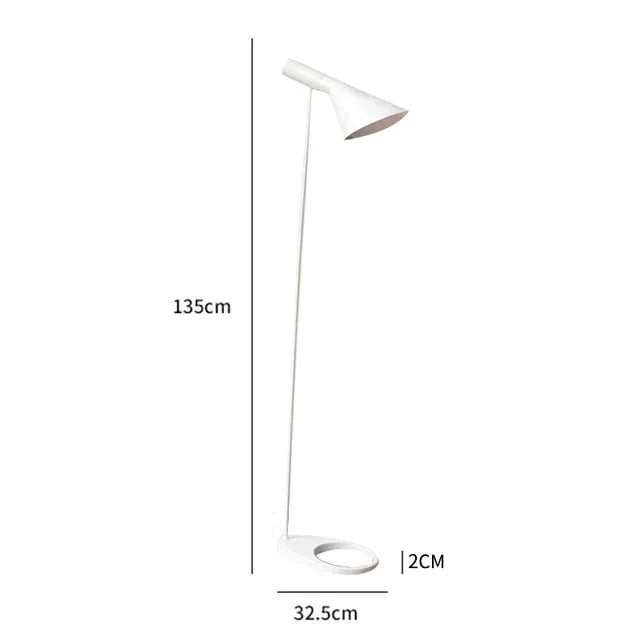 Nordic Design Aj Floor Lamp Black Metal Standing Light Living Room Bedroom Bedside Led Decorate