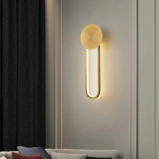 Nordic Gold Pure Copper Bedroom Wall Lamp Lamps