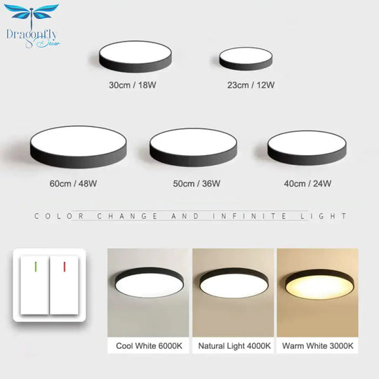 Nordic Led Ceiling Lights Ultra Thin Modern Lighting
