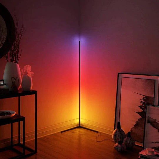 Nordic Led Floor Lamp Rgb Corner Right Angle Lights Coloful Bedroom Lamp Lighting Remote Control