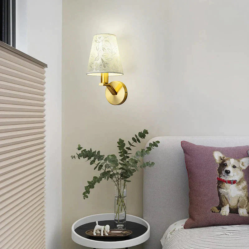 Nordic Living Room Background Wall Bedroom Copper Lamp Lamps