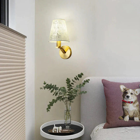 Nordic Living Room Background Wall Bedroom Copper Lamp Lamps