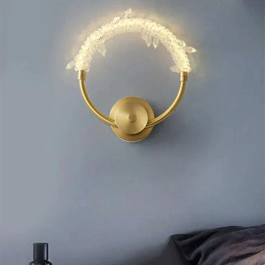 Nordic Luxury Wall Lamp Crystal Copper Lamps