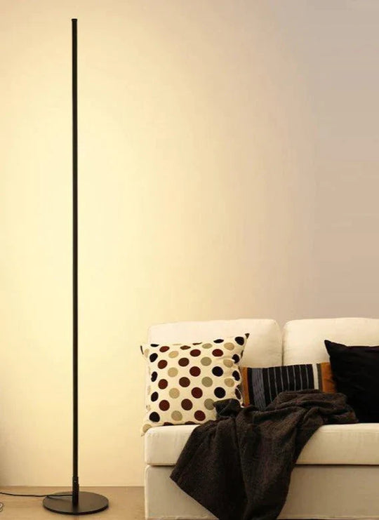 Nordic Minimalist Led Floor Lamps Creative Stand For Living Room Led Black Metal Luminaria Standing