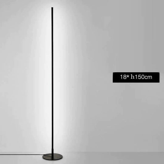 Nordic Minimalist Led Floor Lamps Creative Stand For Living Room Led Black Metal Luminaria Standing