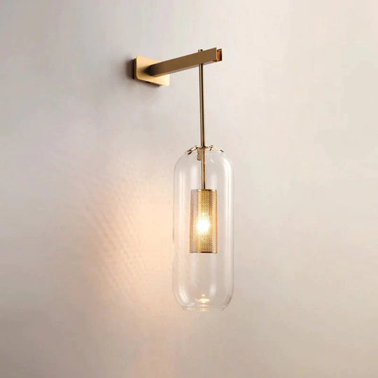 Nordic Modern Decor Glass Lampshade For Bedroom Study Room Stairs Art Wall Lamp