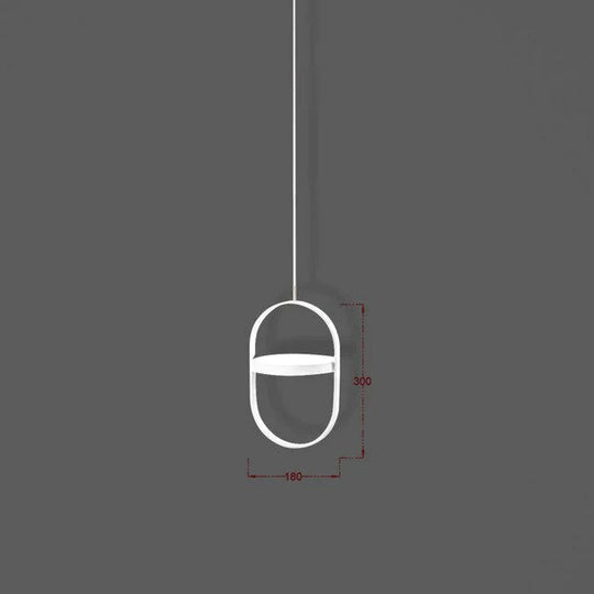 Nordic Modern Geometry Simple Rotary Pendant Lights Designer Luminarias Circular Hanging Lamp Bar