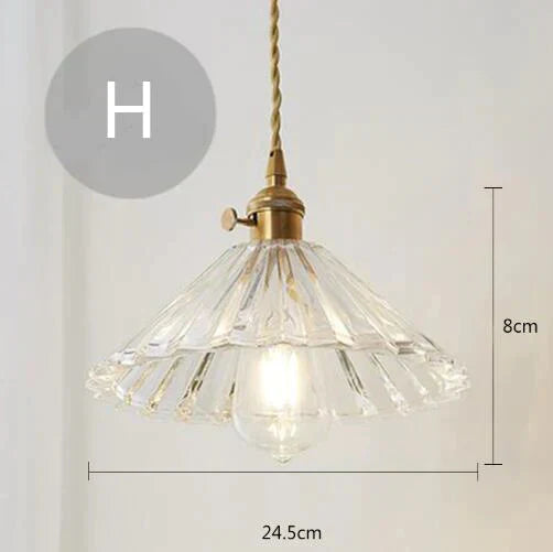 Nordic Post - Modern Creative Glass Single - Head E27 Pendant Light For Dining Room Living Bedroom