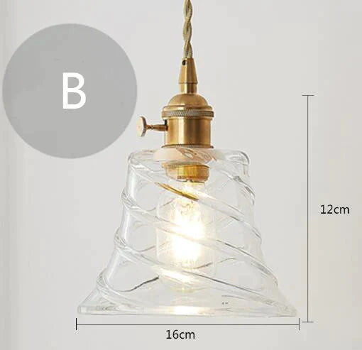 Nordic Post - Modern Creative Glass Single - Head E27 Pendant Light For Dining Room Living Bedroom