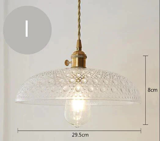 Nordic Post - Modern Creative Glass Single - Head E27 Pendant Light For Dining Room Living Bedroom
