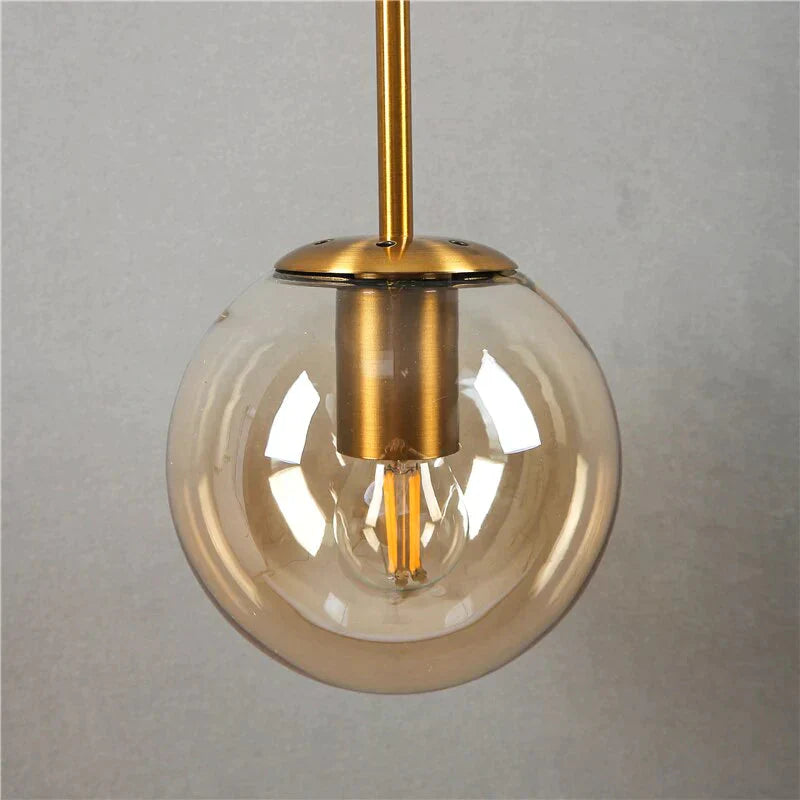 Nordic Retro Modern Glass Ball Wall Lamps For Bedside Living Room Corridor Staircase Lighting Lamp