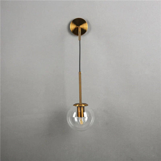 Nordic Retro Modern Glass Ball Wall Lamps For Bedside Living Room Corridor Staircase Lighting Lamp