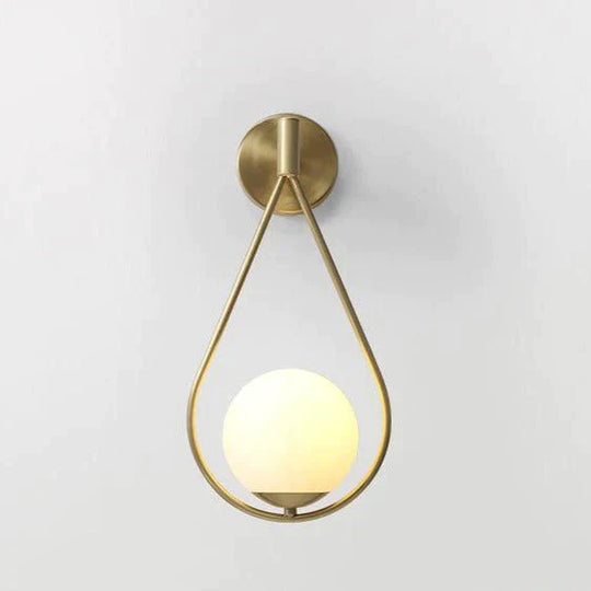 Nordic Star Wall Lamp Copper Bedroom Bedside Modern Minimalist Living Room B / Without - Light -