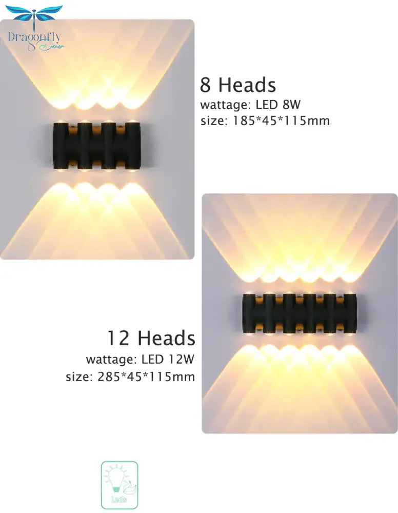 Outdoor Lighting Led Garden Light Alumunim Wall Lamp Villa Porch Street Sconce Lightings 110V -