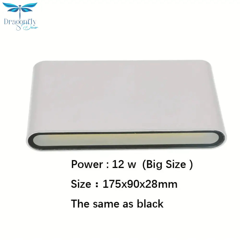 Outdoor Waterproof Ip65 Wall Lamp 6W/12W Led Light Modern Indoor/Outdoor Decor Up Down Dual - Head