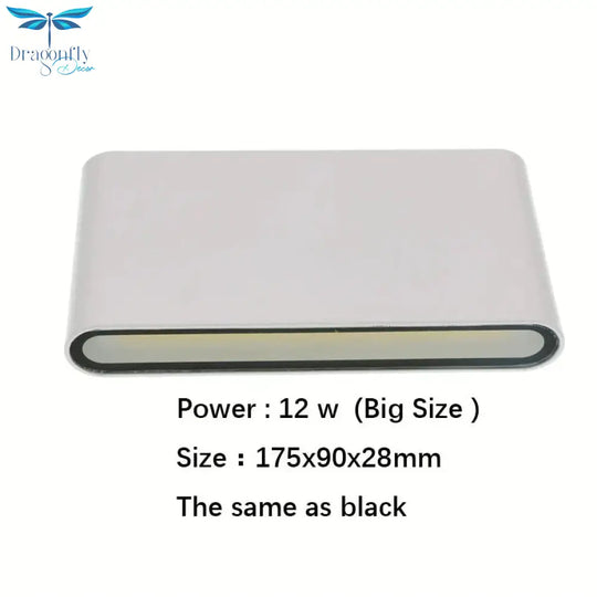 Outdoor Waterproof Ip65 Wall Lamp 6W/12W Led Light Modern Indoor/Outdoor Decor Up Down Dual - Head