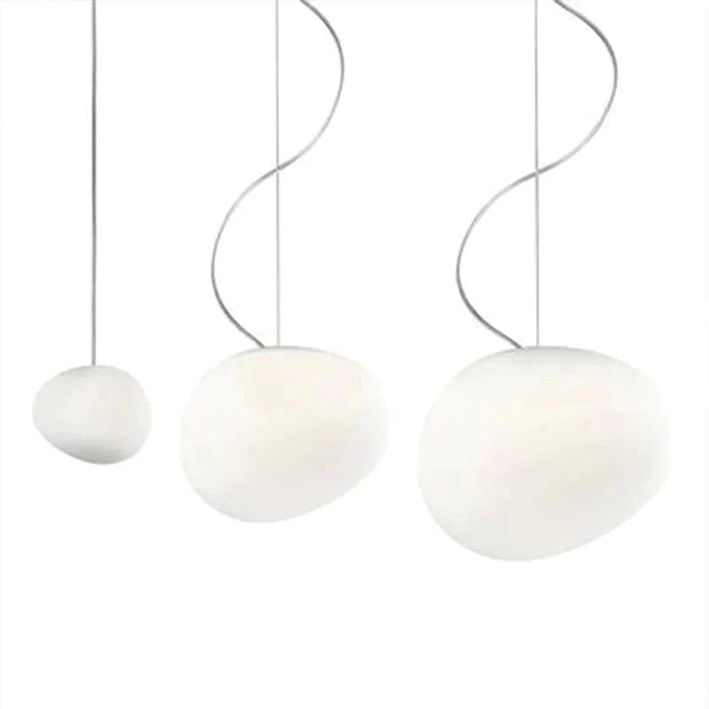 Pebble Chandelier Stone Lamp Living Room Irregular Glass Special Shaped Egg Ball Goose Warm