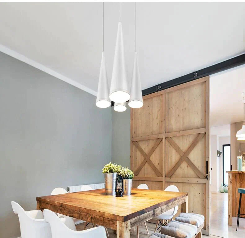 Pendant Lights Modern Kitchen Lamp Dining Living Room Cone Shape Lamps Aluminum Cylinder Tube Spot