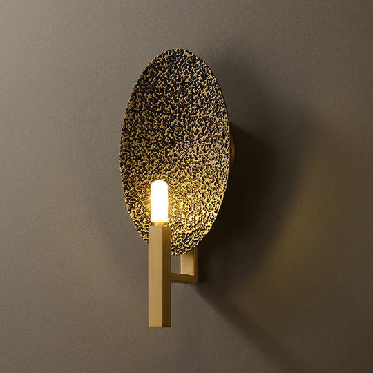 Post - Modern Luxury Copper Wall Lamp Simple Creative Retro Personality Living Room Bedroom Study