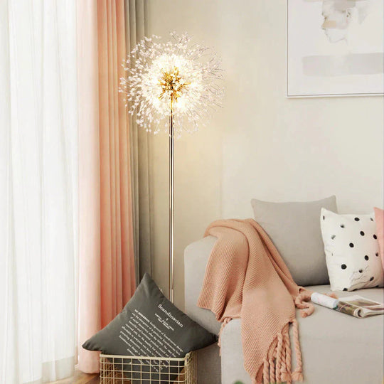 Post - Modern Luxury Wind Floor Lamp Living Room Bedroom Study Vertical Table Dandelion Lamps