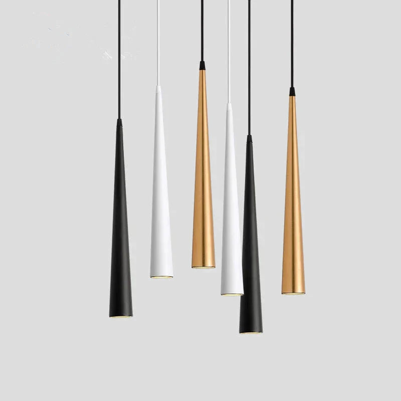 Dimmable Cob Cone Led Modern Pendant Light Aluminum&amp;Metal Home7W /12W Hang Lamp Dining/Living Room