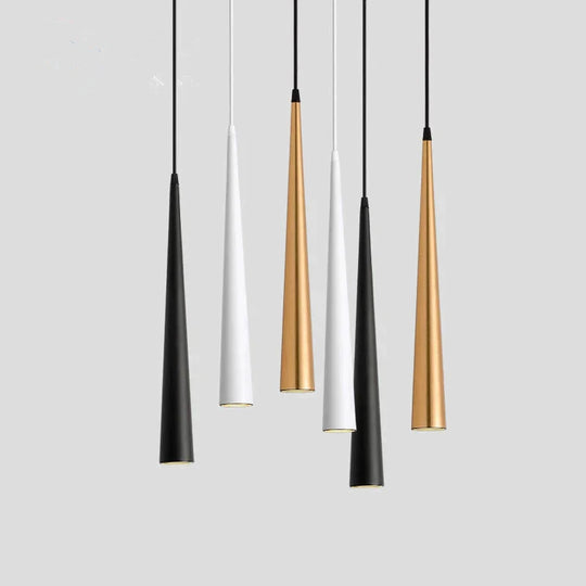 Dimmable Cob Cone Led Modern Pendant Light Aluminum&amp;Metal Home7W /12W Hang Lamp Dining/Living Room