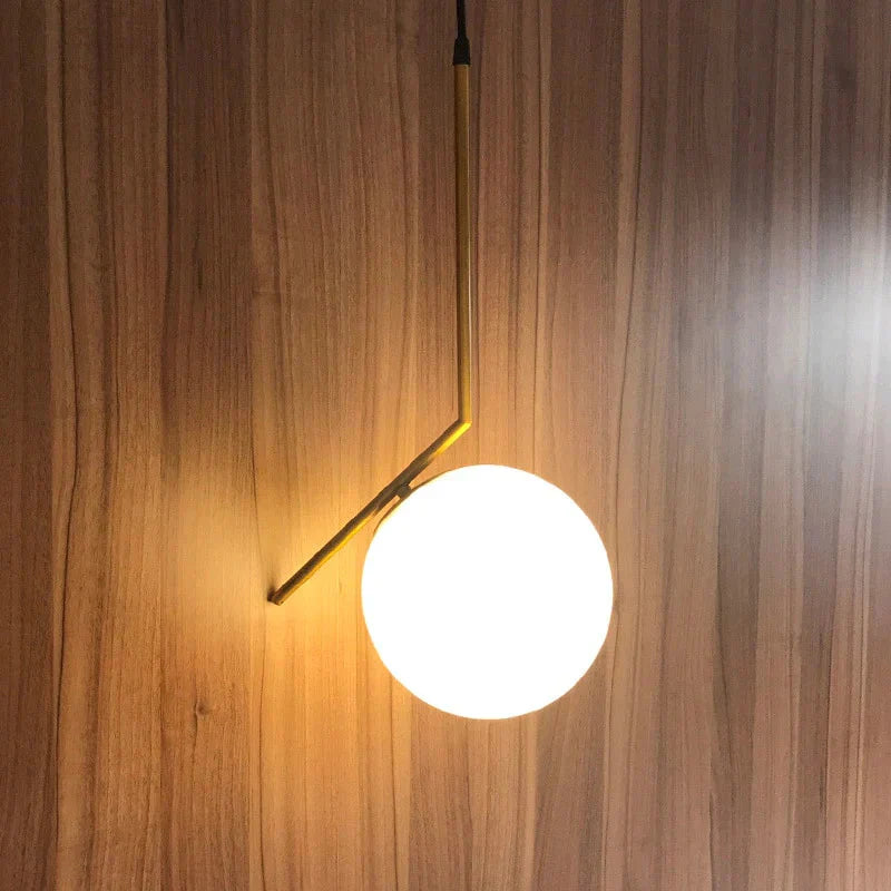 Danish Nordic Modern Round Glass Ball Chandelier For Bedroom Cafe Restaurant Bar Indoor Lighting