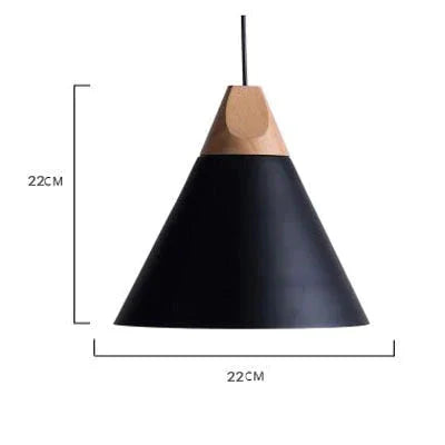 Nordic Combined Bar Real Wood Pendant Lights Multicolor Aluminum Lamp Shade Lamps For Dining Room