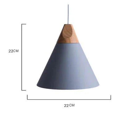 Nordic Combined Bar Real Wood Pendant Lights Multicolor Aluminum Lamp Shade Lamps For Dining Room