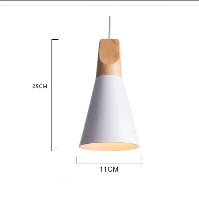 Nordic Combined Bar Real Wood Pendant Lights Multicolor Aluminum Lamp Shade Lamps For Dining Room