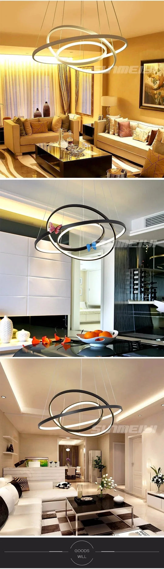 Modern Led Simple Pendant Lights Lamp For Living Room Cristal Lustre Hanging Ceiling Fixtures