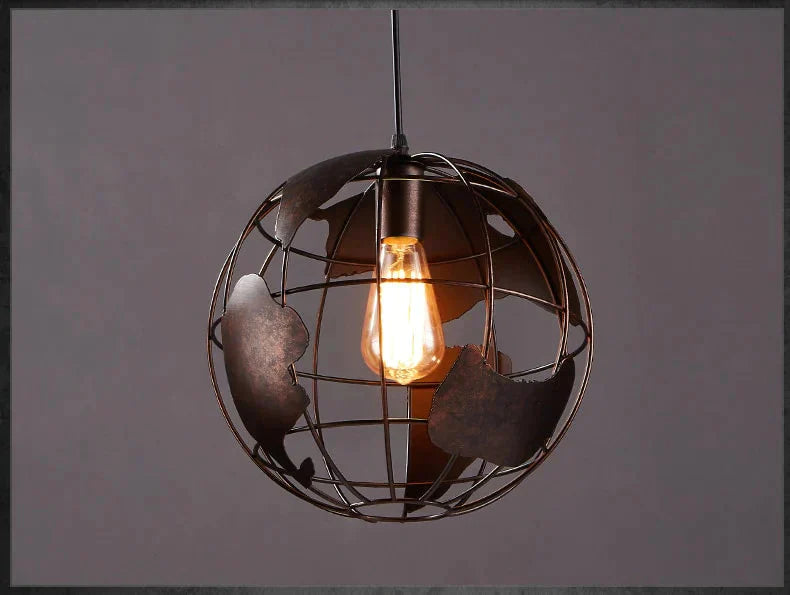 Nordic Led Globe Pendant Lamp Iron Black / White Cafe Living Room Bar Office Ceiling Children