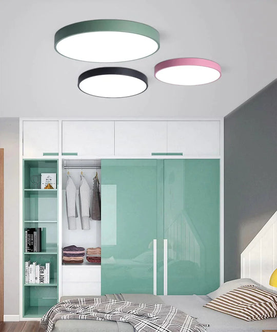 Led Simple Ceiling Lights 5Cm Bedroom Study Room Remote Lamp Modern Plafonnier Led Lighting Home