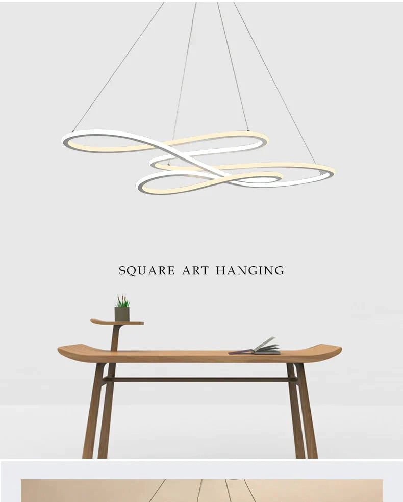 Double Glow Modern Led Pendant Light For Kitchen Dining Living Room Suspension Luminaire Hanging