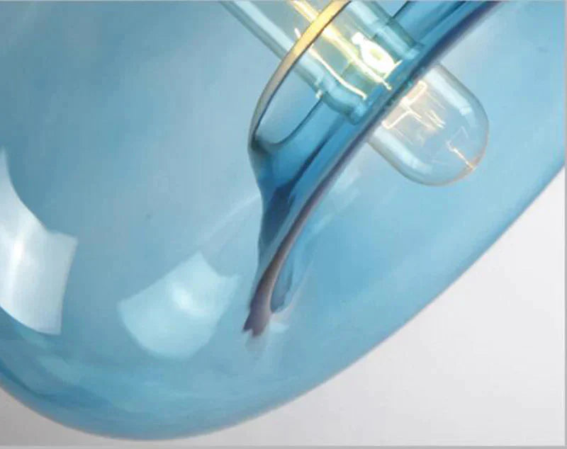 Nordic Modern Colorful Glass Bowl Pendant Lights E27 Loft Hanging Lamps For Kitchen Living Room