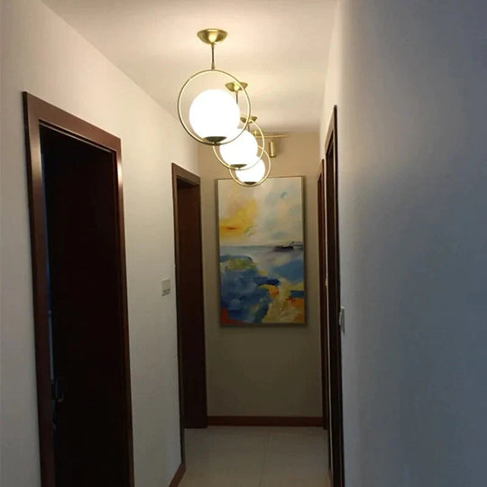 Danish Nordic Modern Round Glass Ball Chandelier For Bedroom Cafe Restaurant Bar Indoor Lighting