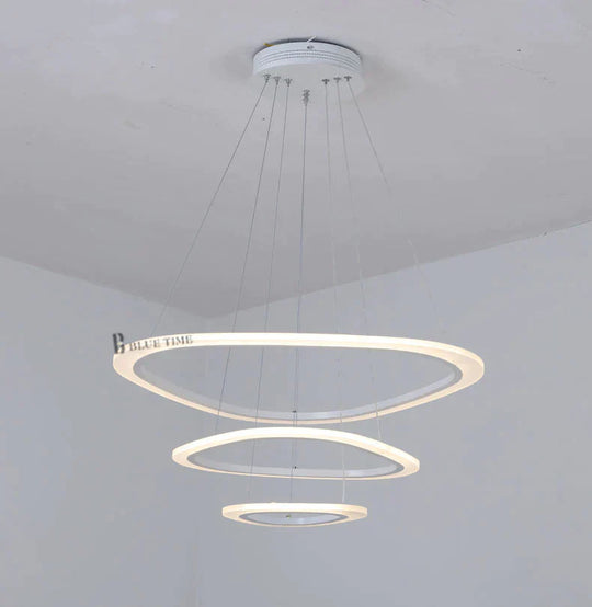 Black&amp;White Modern Led Pendant Light For Living Room Bedroom Dining Lustre Acrylic Cricles Led