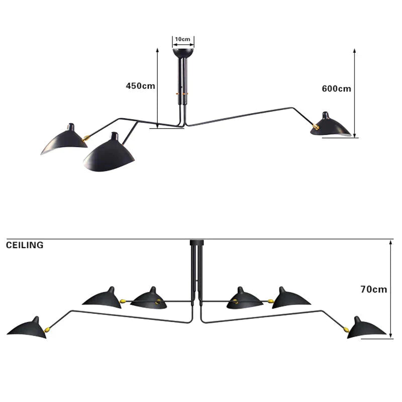 Modern Multi Heads Nordic Retro Pendant Lamps Stores Restaurants Designer Creative Light For