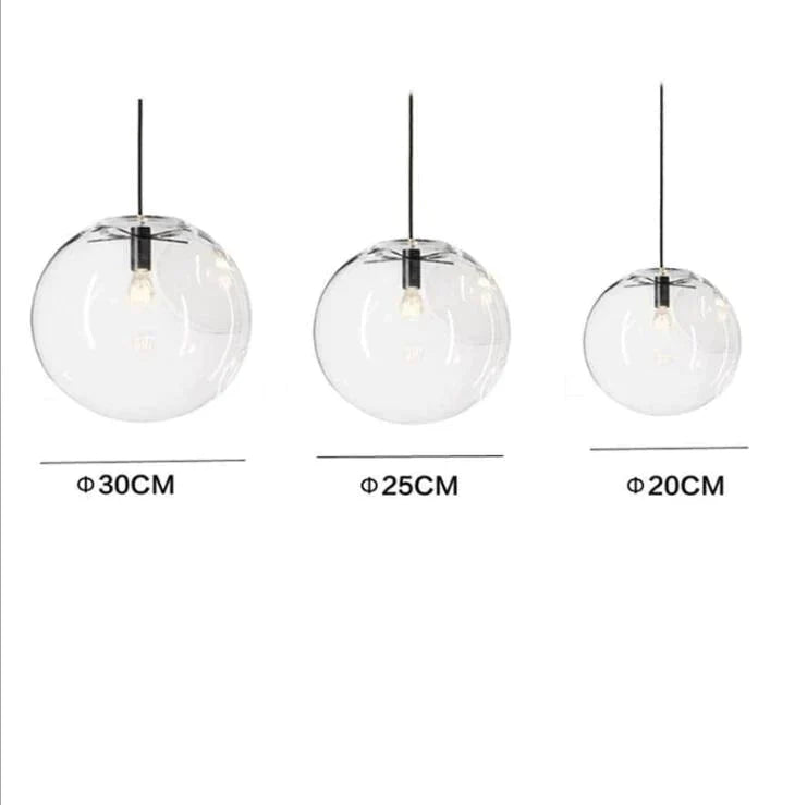 Transparent Glass Ball Lamp Restaurant Bar Modern Minimalist Single Head Personality Creative